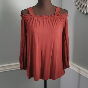 Loft Cold Shoulder Top